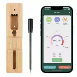 Digitalni bežićni termometar sonda bambus